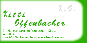 kitti offenbacher business card